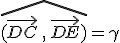 3$\hat{(\vec{DC}\,,\,\vec{DE})}=\gamma