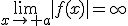 3$\lim_{x\rightarrow a}|f(x)|=\infty