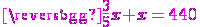 3$\magenta\frac{3}{5}x+x=440