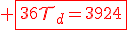 3$\red \fbox{36\cal{T}_d=3924