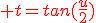 3$\red t=tan(\frac{u}{2})