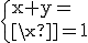 3$\rm\{{x+y=3\\xy=1