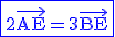 3$\rm\blue\fbox{2\vec{AE}=3\vec{BE}}