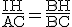 3$\rm\fra{IH}{AC}=\fra{BH}{BC}