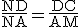 3$\rm\frac{ND}{NA}=\frac{DC}{AM}