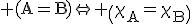 3$\rm (A=B)\Leftrightarrow \(\chi_{A}=\chi_{B}\)