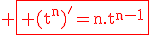 3$\rm \fbox{\red (t^n)^'=n.t^{n-1}