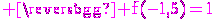 3$\rm \magenta f(-1,5)=1