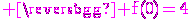 3$\rm \magenta f(0)=4