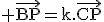 3$\rm \vec{BP}=k.\vec{CP}