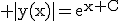 3$\rm |y(x)|=e^{x+C}