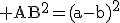 3$\rm AB^{2}=(a-b)^{2}