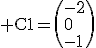 3$\rm C1=\(-2\\0\\-1\)