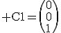3$\rm C1=\(0\\0\\1\)