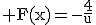 3$\rm F(x)=-\frac{4}{u}