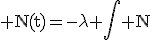 3$\rm N(t)=-\lambda \Bigint N
