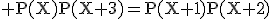 3$\rm P(X)P(X+3)=P(X+1)P(X+2)