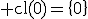 3$\rm cl(0)=\{0\}