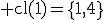 3$\rm cl(1)=\{1,4\}
