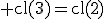 3$\rm cl(3)=cl(2)
