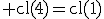 3$\rm cl(4)=cl(1)