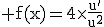3$\rm f(x)=4\times\frac{u'}{u^{2}}