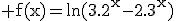 3$\rm f(x)=ln(3.2^{x}-2.3^{x})