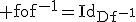 3$\rm fof^{-1}=Id_{Df^{-1}}