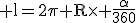 3$\rm l=2\pi R\times \frac{\alpha}{360}