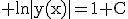 3$\rm ln|y(x)|=1+C