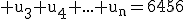 3$\rm u_{3}+u_{4}+...+u_{n}=6456