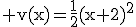3$\rm v(x)=\frac{1}{2}(x+2)^2
