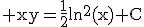 3$\rm xy=\frac{1}{2}ln^{2}(x)+C