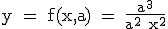 3$\rm y = f(x,a) = \frac{a^3}{a^2+x^2}