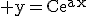 3$\rm y=Ce^{ax}