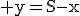 3$\rm y=S-x