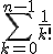 3$\sum_{k=0}^{n-1}\frac{1}{k!}