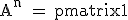 3$\textrm A^n = \begin{pmatrix}1&2^{n}-1&\frac{3^{n}+1}{2}-2^n\\0&2^n&3^{n}-2^n\\0&0&3^n\end{pmatrix}