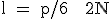 3$\textrm l = p/6 + 2N
