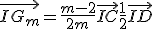 3$\vec{IG_m} = \frac{m-2}{2m}\vec{IC} + \frac{1}{2}\vec{ID}