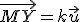3$\vec{MY}=k\vec{u}