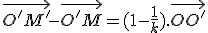 3$\vec{O'M'}-\vec{O'M}=(1-\frac{1}{k}).\vec{OO'}