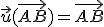 3$\vec{u}(\vec{AB})=\vec{AB}