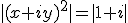 3$|(x+iy)^2|=|1+i|