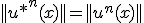 3$||u*^n(x)|| = ||u^n(x)||