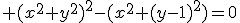 3$ (x^2+y^2)^2-(x^2+(y-1)^2)=0