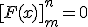 3$ [F(x)]_m^n = 0