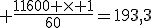 3$ \frac{11600 \times 1}{60}=193,3