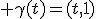 3$ \gamma(t)=(t,1)
