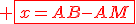 3$ \red{\fbox{x=AB-AM}}